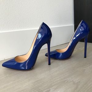 blue louboutin heels